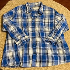 HB 2XL Men’s Blue Plaid Button Down